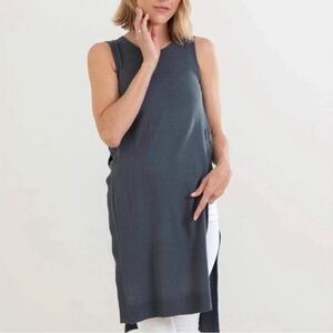 Mersea Anywhere Open Side Sleeveless Sweater Tunic | Charcoal | L/XL